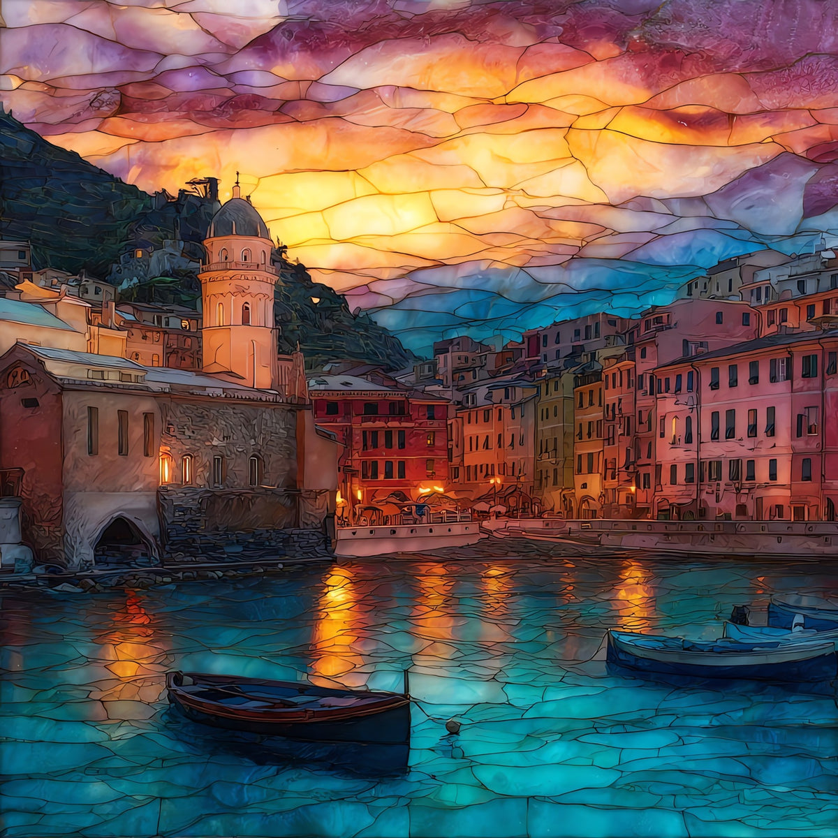 Vernazza — ceramic art tile