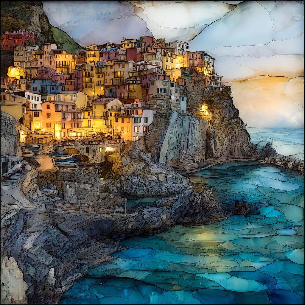 Manarola — ceramic art tile