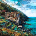 Corniglia — ceramic art tile