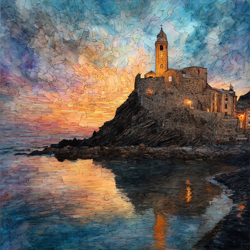 Portovenere — ceramic art tile