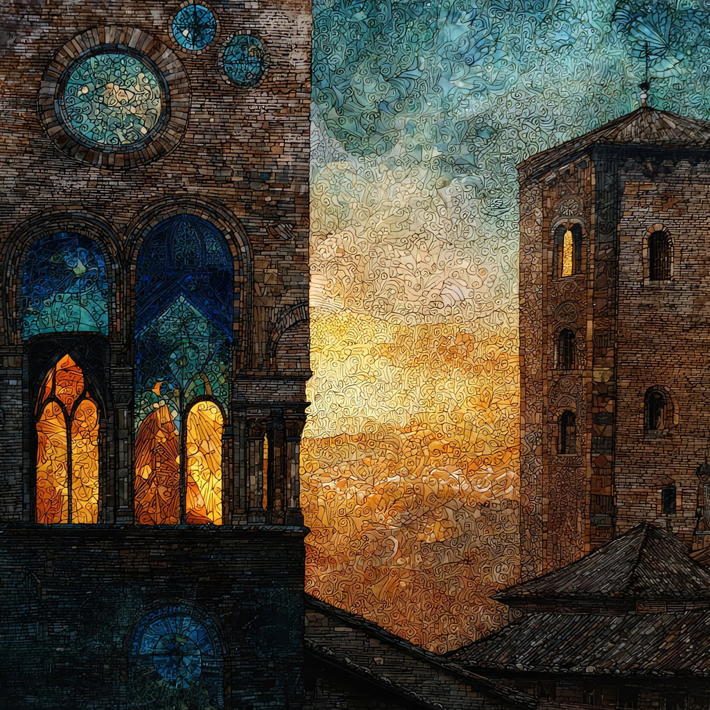 Bologna Porticoes — ceramic art tile