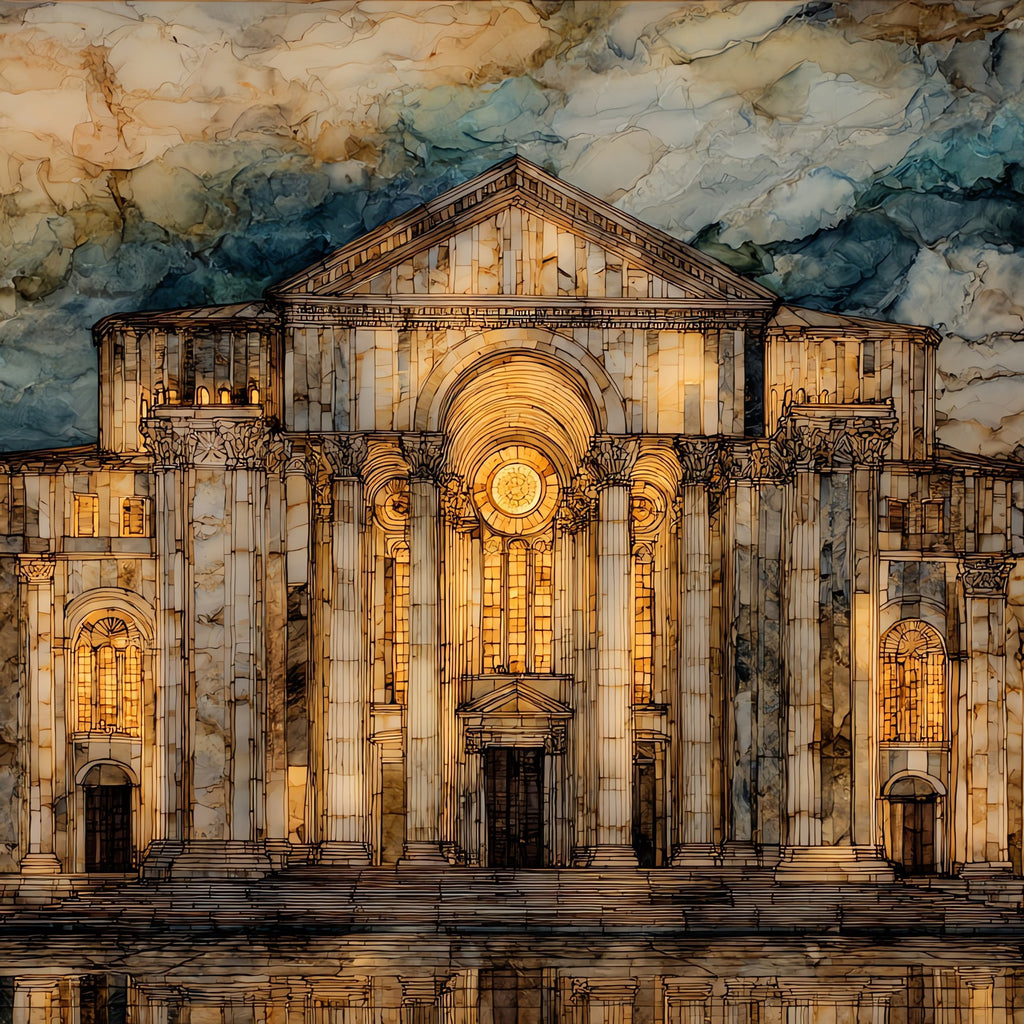 Tempio Malatestiano — ceramic art tile