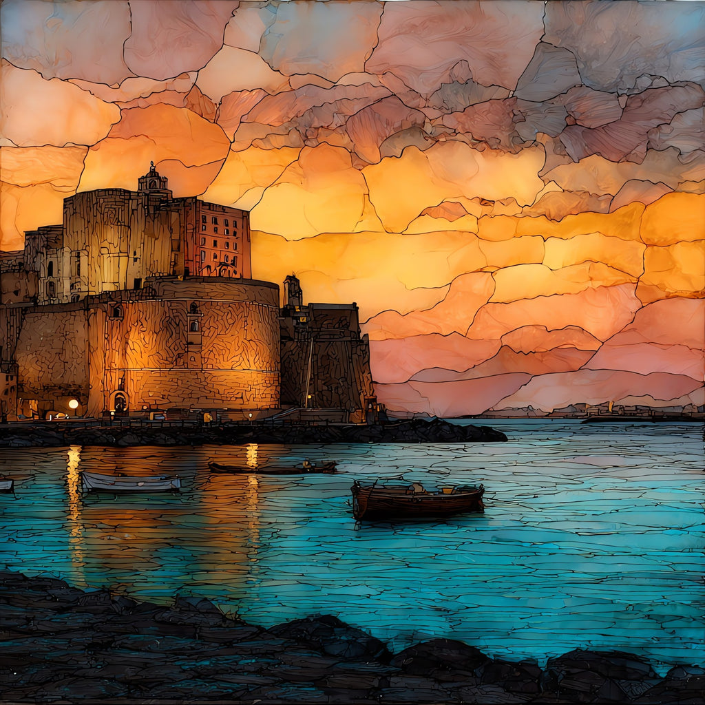 Castel dell'Ovo — ceramic art tile
