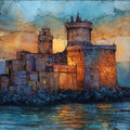Castel Nuovo — ceramic art tile
