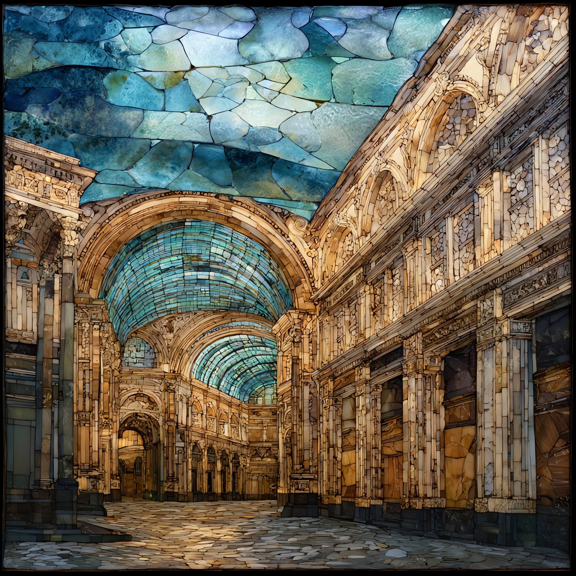 Galleria Umberto I — ceramic art tile