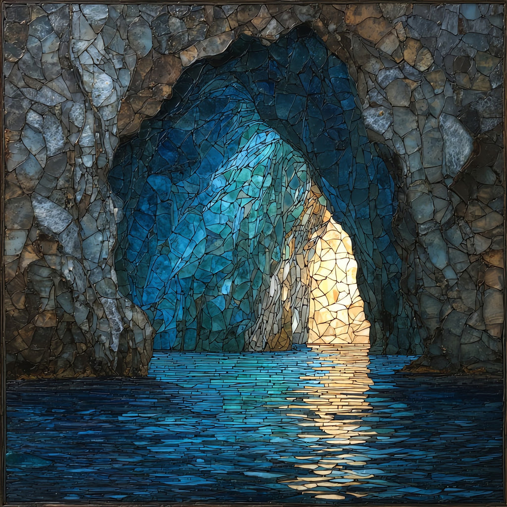 Blue Grotto Capri — ceramic art tile