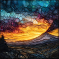 Mount Etna — ceramic art tile