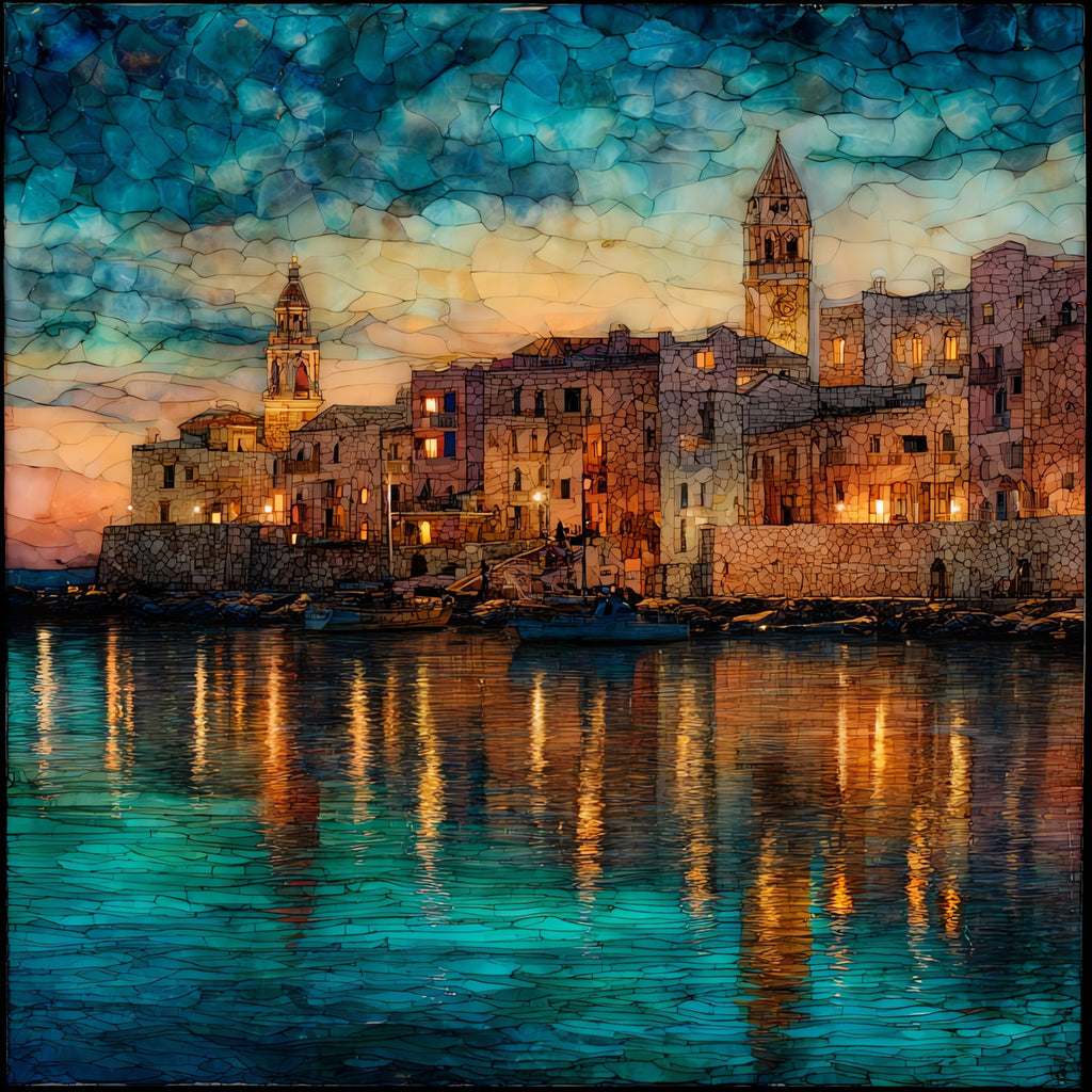 Ortygia Syracuse — ceramic art tile