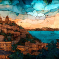 Cagliari Old Town — ceramic art tile