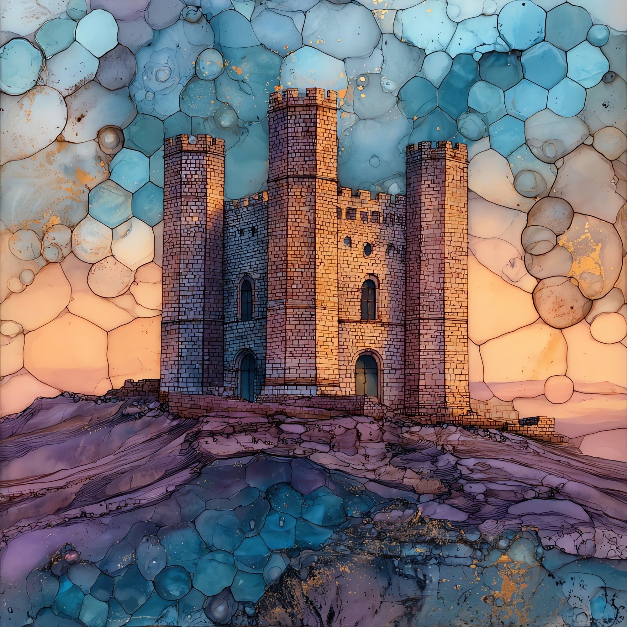 Castel del Monte — ceramic art tile