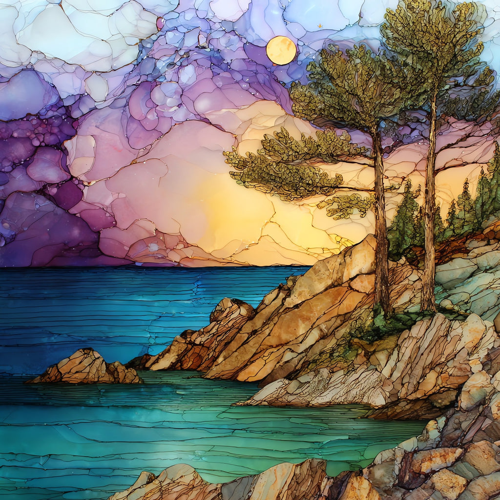 Gargano Coast — ceramic art tile