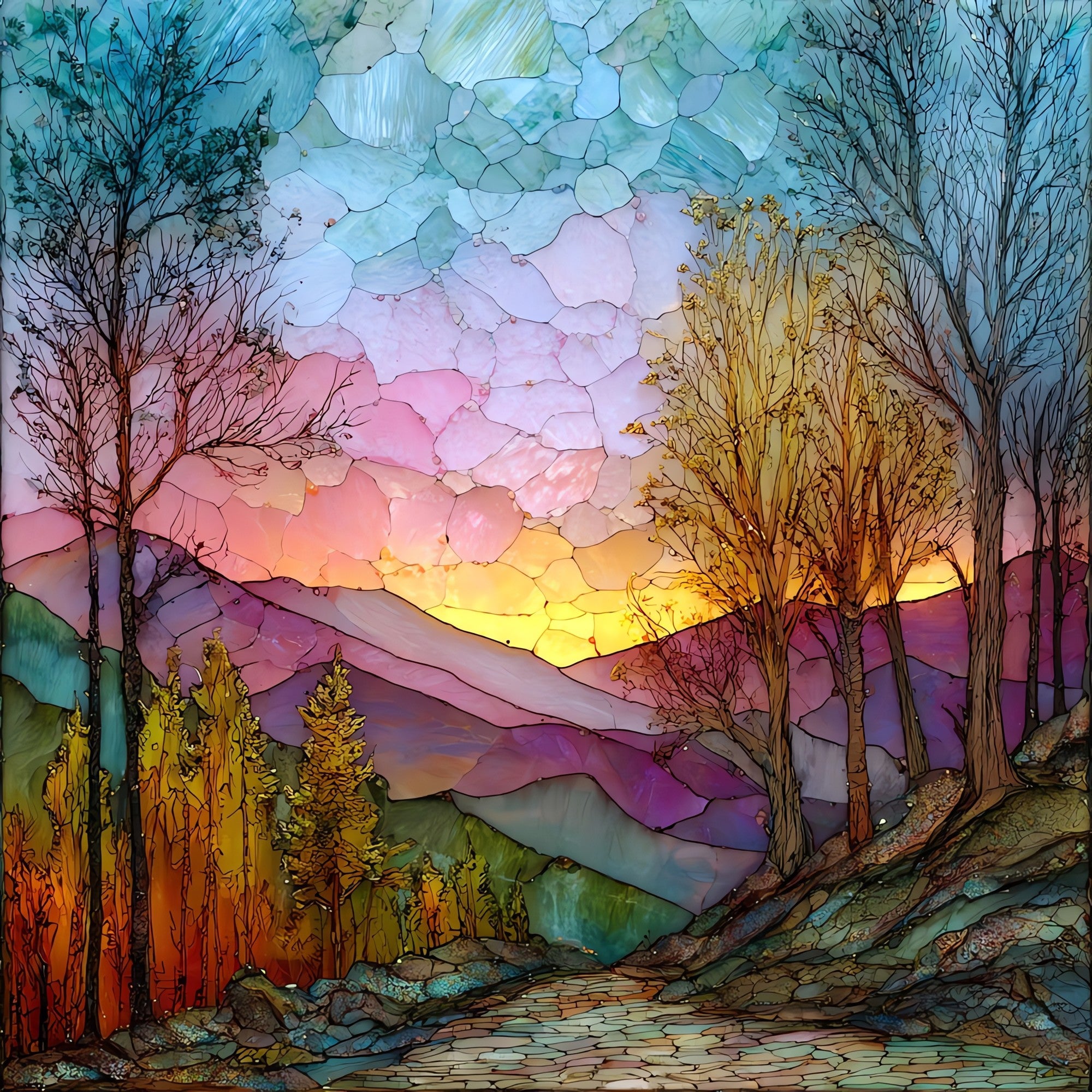 Pollino National Park — ceramic art tile