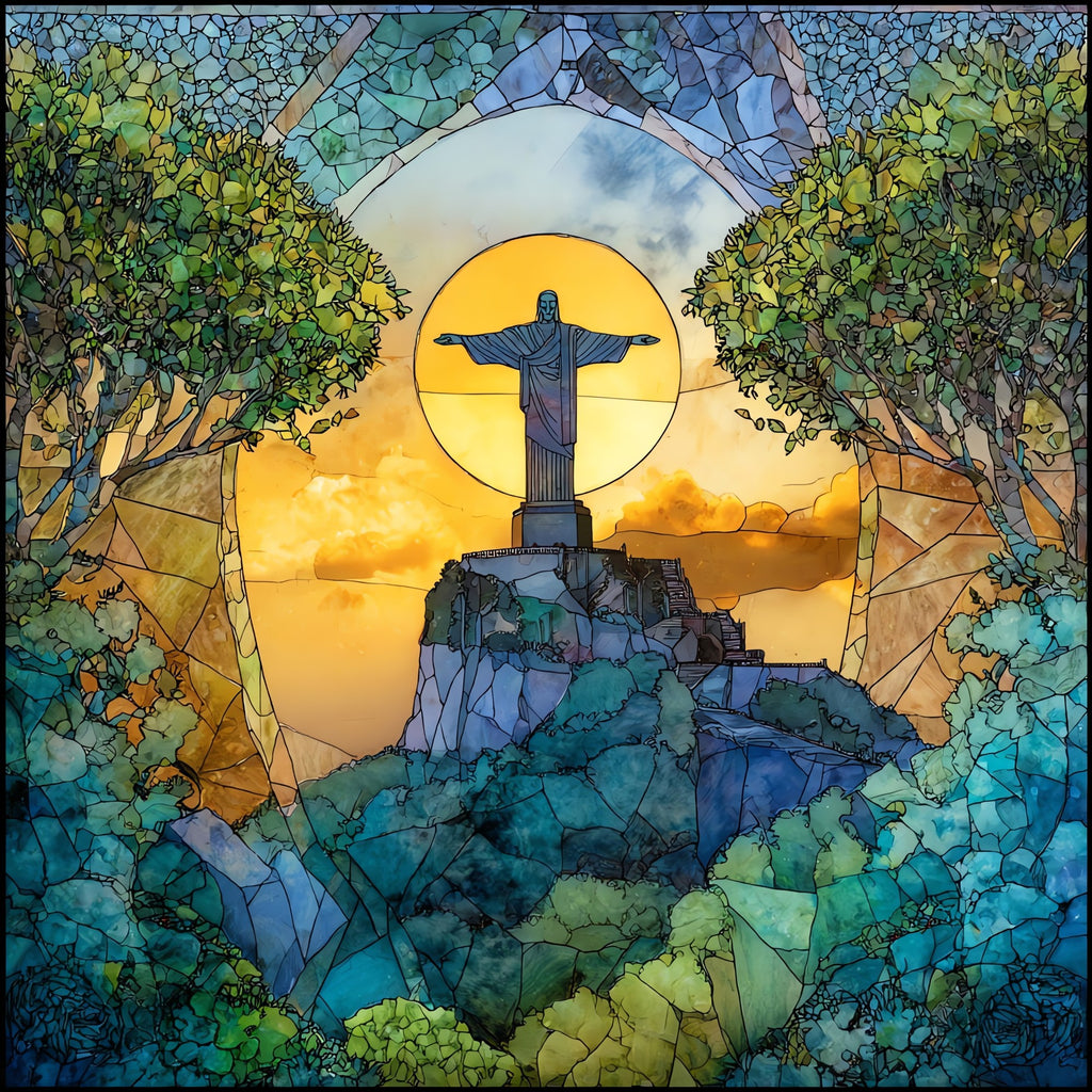Christ the Redeemer of Maratea — ceramic art tile