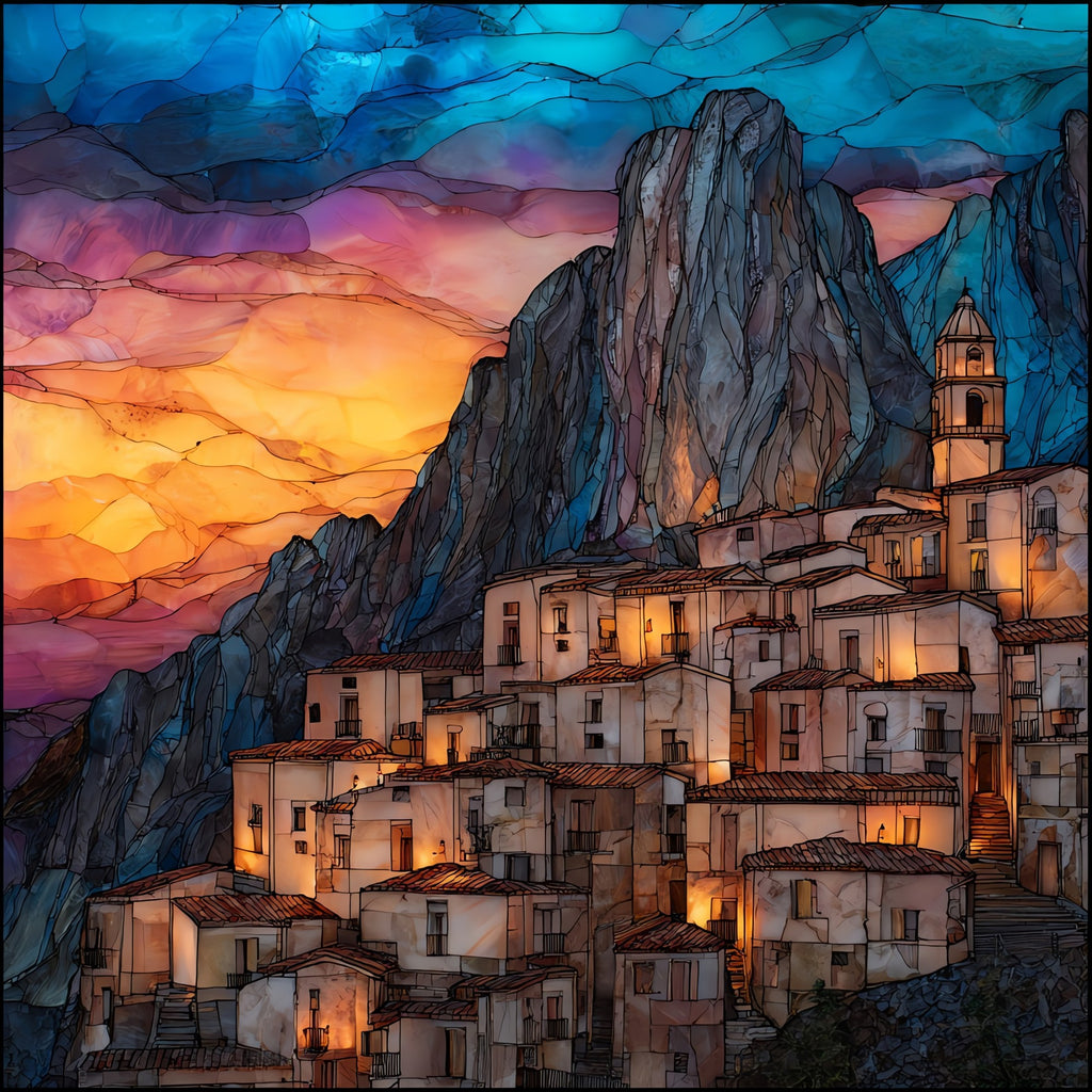 Castelmezzano — ceramic art tile