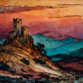 Rocca Calascio — ceramic art tile