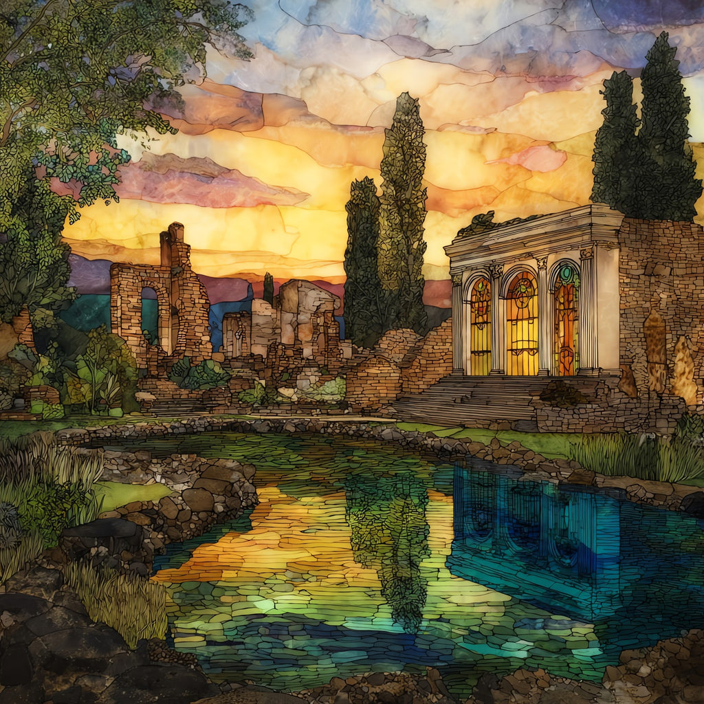 Hadrian's Villa — ceramic art tile