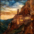 Sacro Speco Subiaco — ceramic art tile