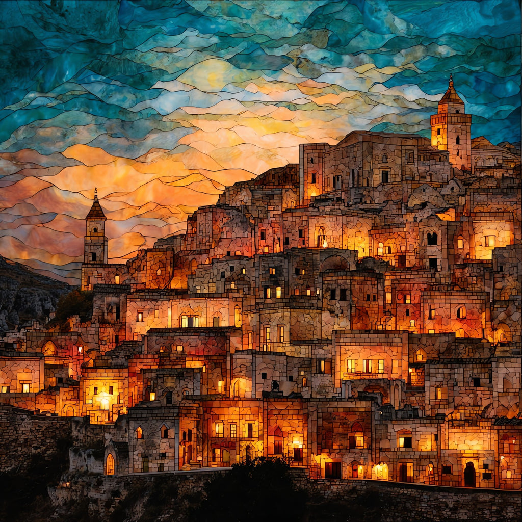 Sassi di Matera — ceramic art tile