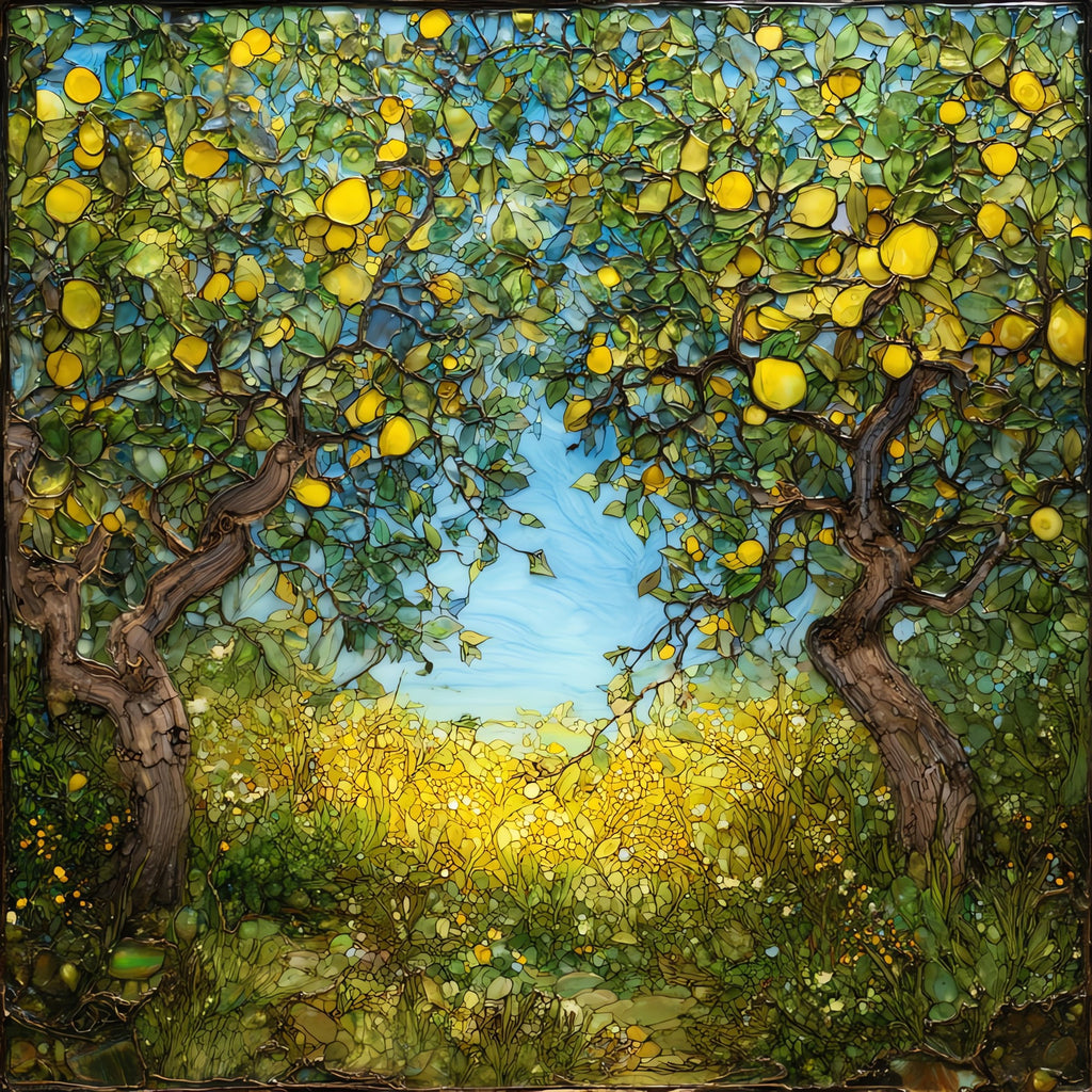 Amalfi Lemon Grove — ceramic art tile
