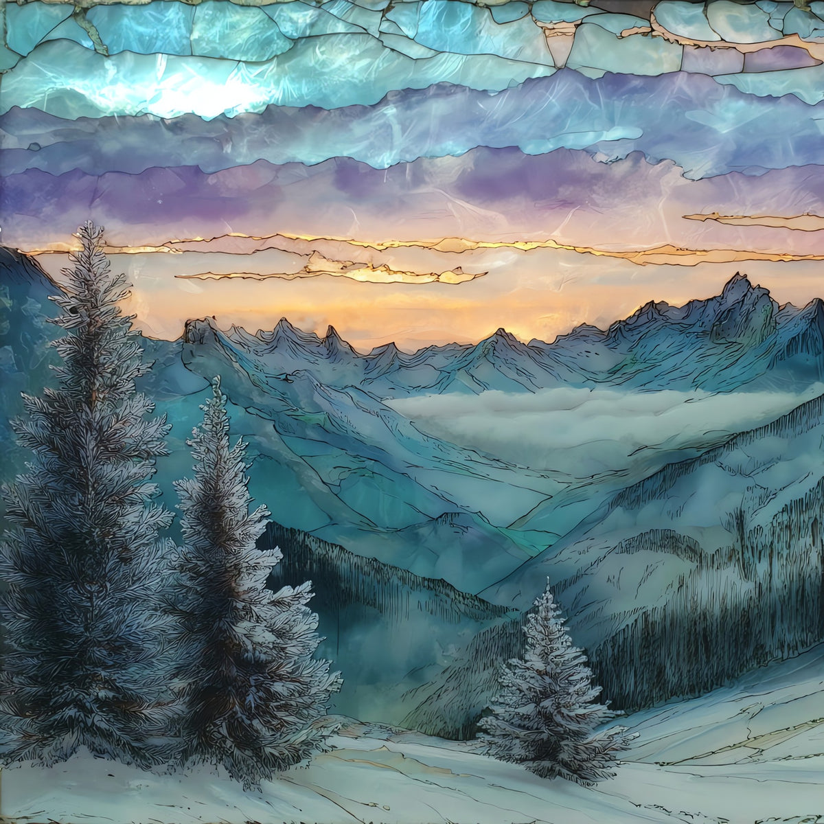 Val di Fiemme — ceramic art tile