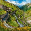 Stelvio Pass — ceramic art tile