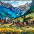 Livigno in Summer — ceramic art tile