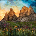 Passo Sella Summer — ceramic art tile