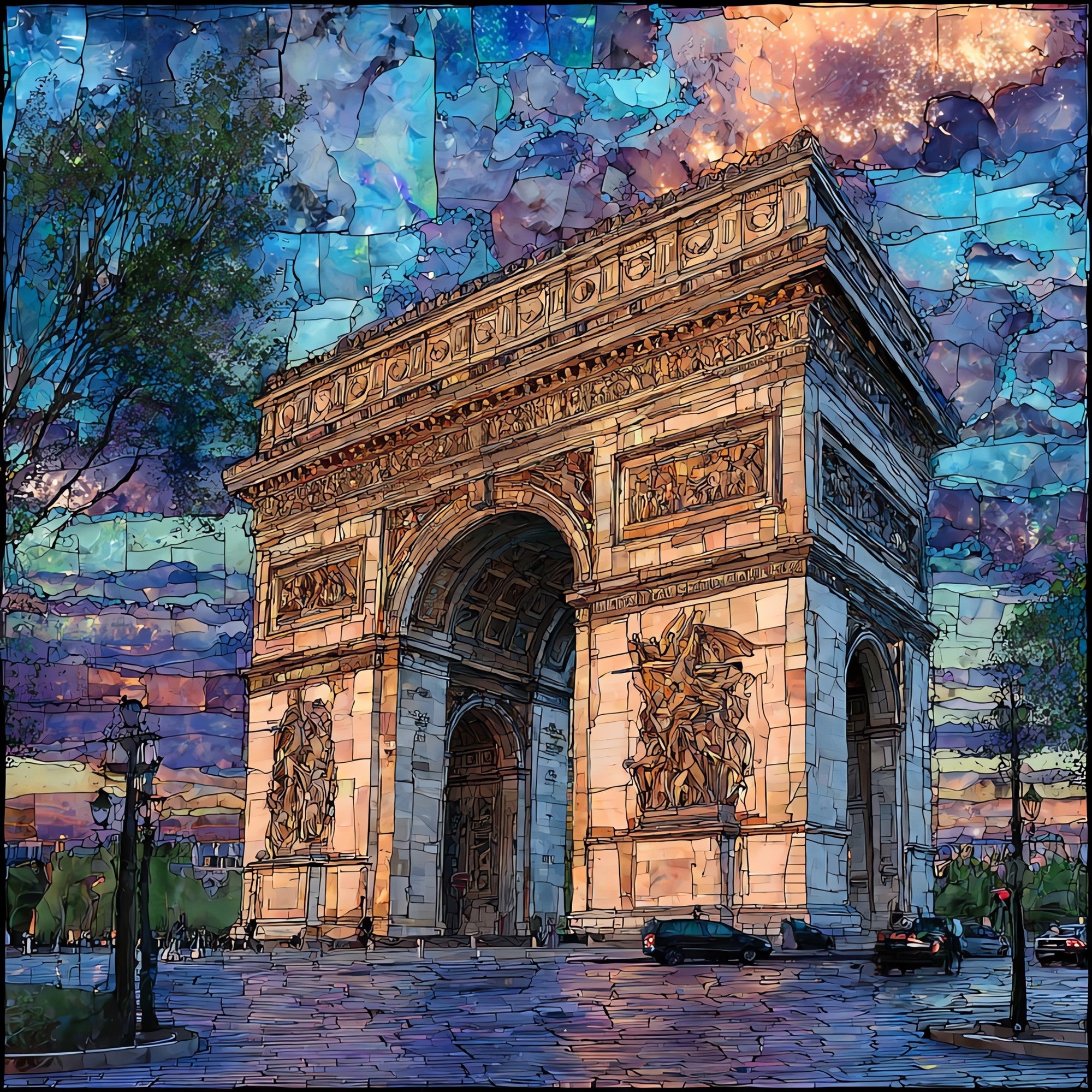 Arc de Triomphe — ceramic art tile