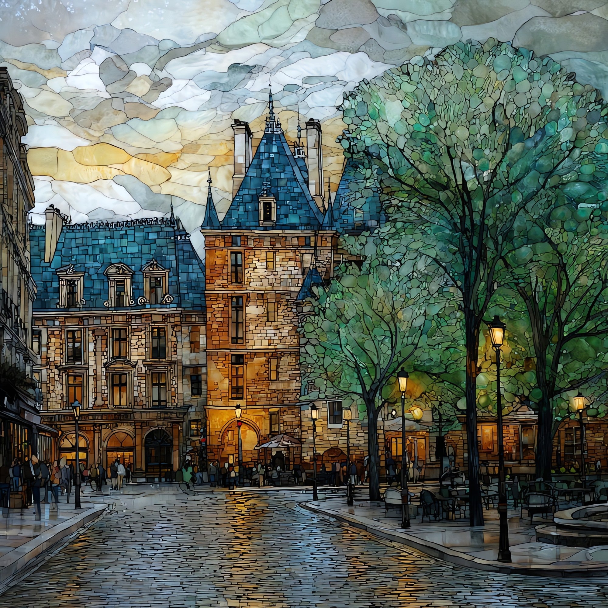Place des Vosges — ceramic art tile