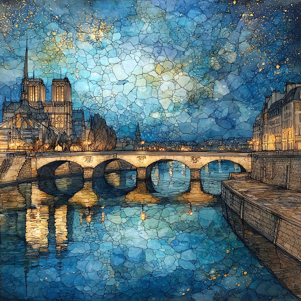 Île de la Cité — ceramic art tile