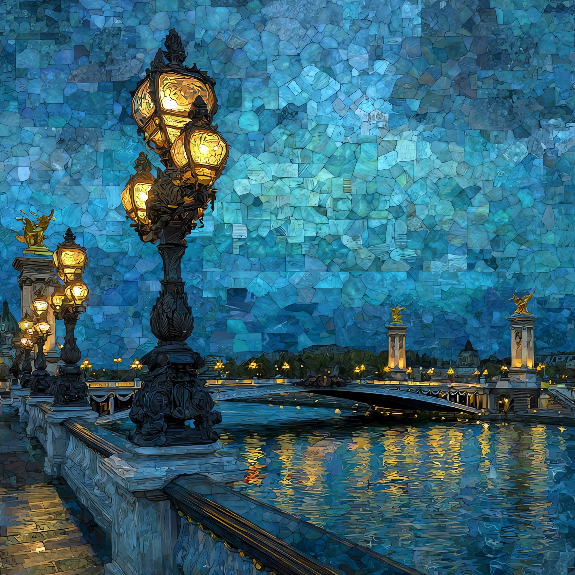 Pont Alexandre III — ceramic art tile