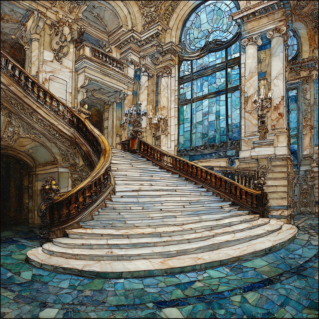 Palais Garnier Grand Staircase — ceramic art tile
