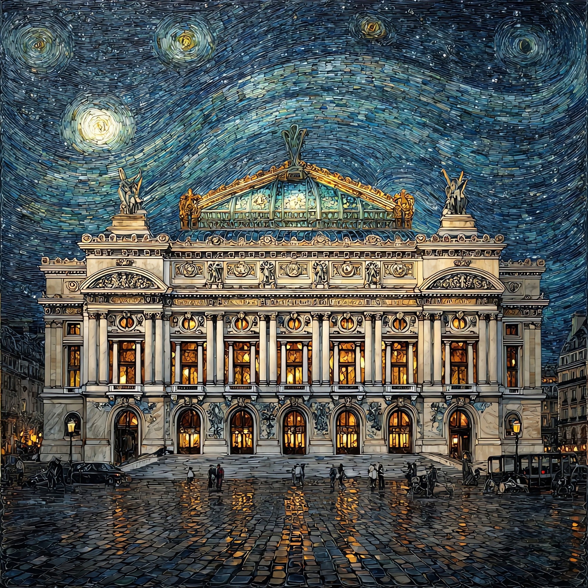 Palais Garnier Facade — ceramic art tile