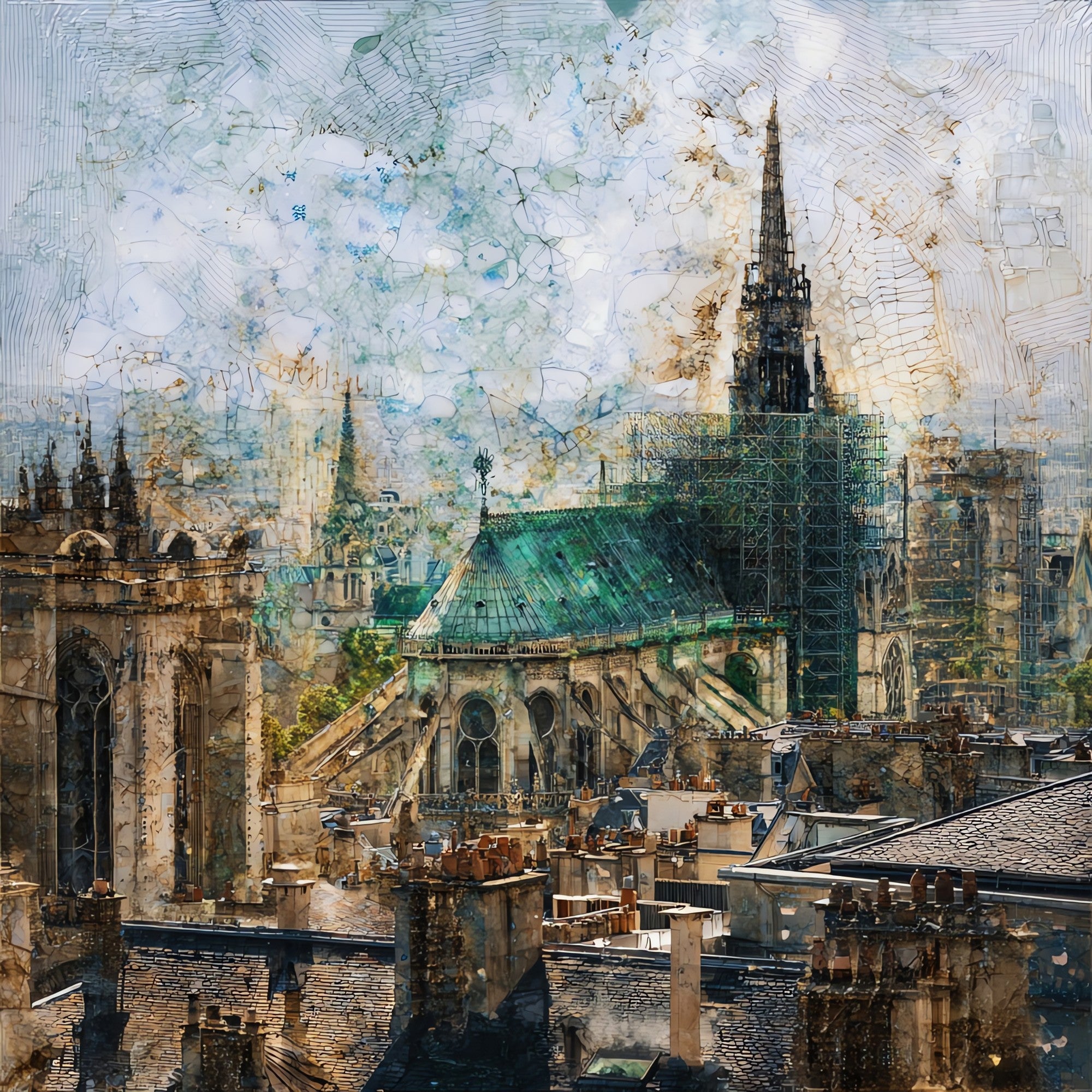 Centre Pompidou — ceramic art tile
