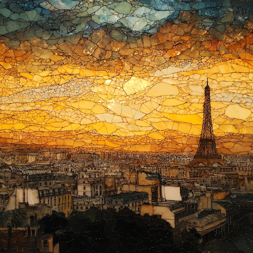 Montparnasse Tower View — ceramic art tile
