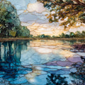 Bois de Boulogne Lake — ceramic art tile