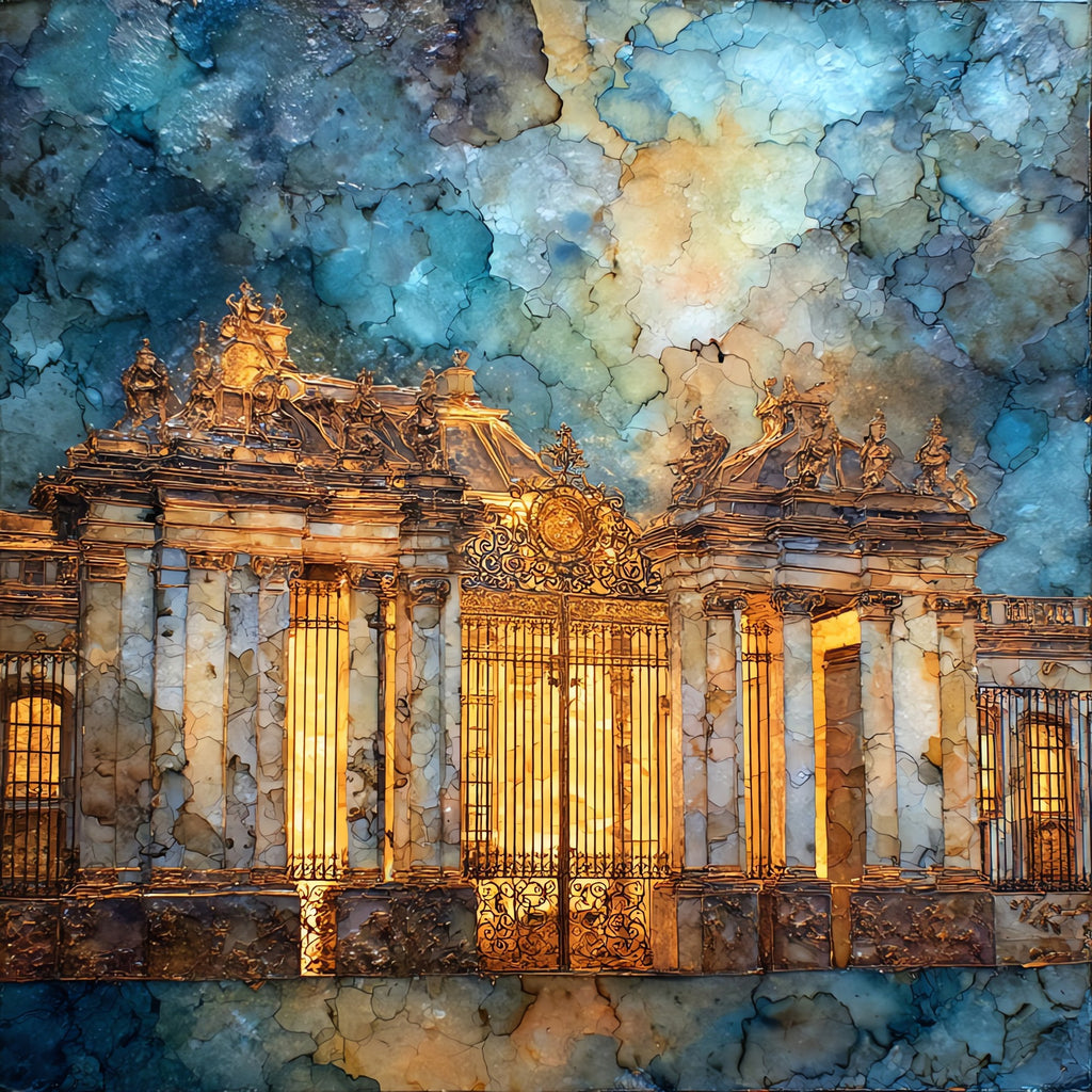 Gilded Gate of Versailles — ceramic art tile