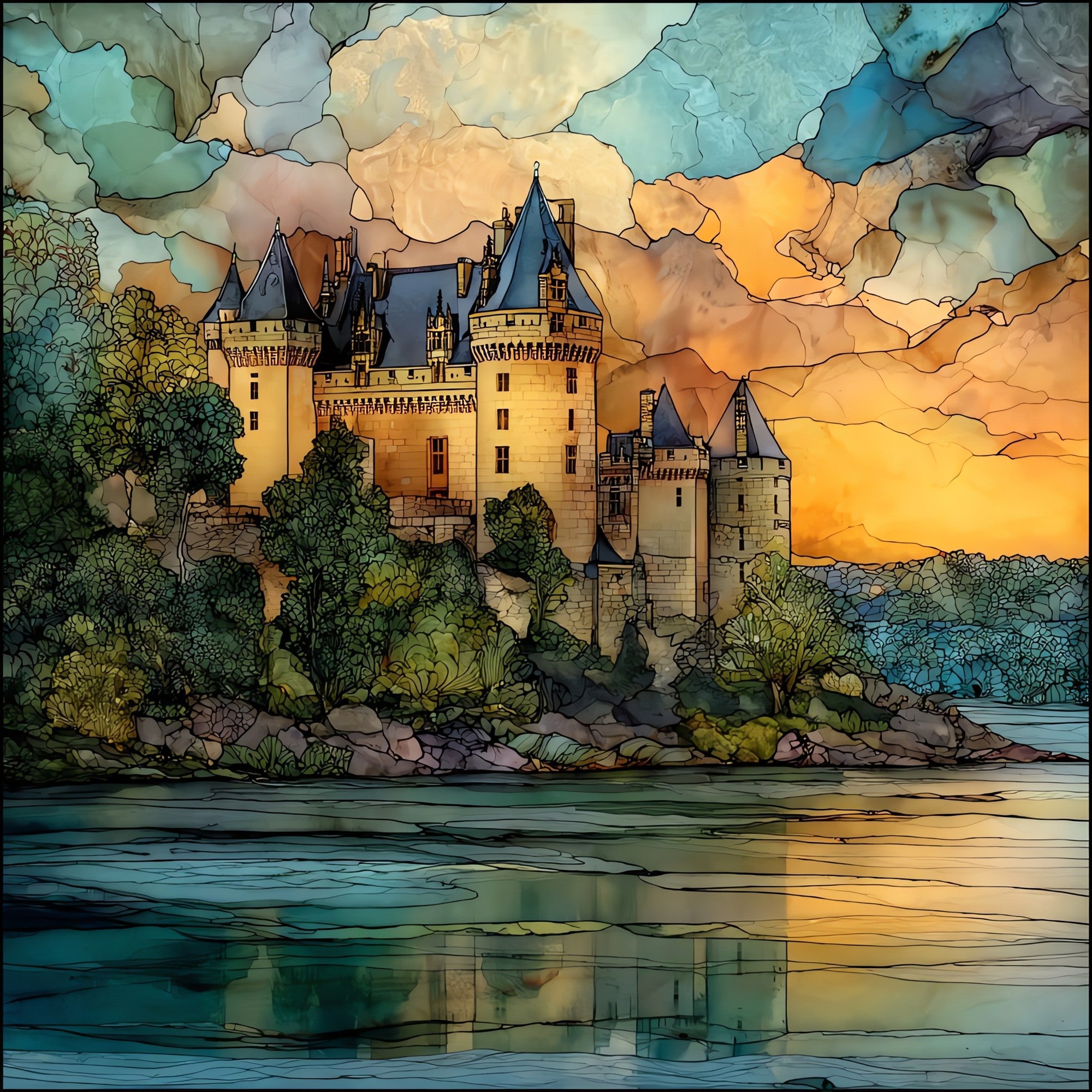 Chateau de Montsoreau — ceramic art tile