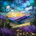 Sault Lavender Plateau — ceramic art tile