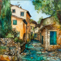 Lourmarin Village — ceramic art tile