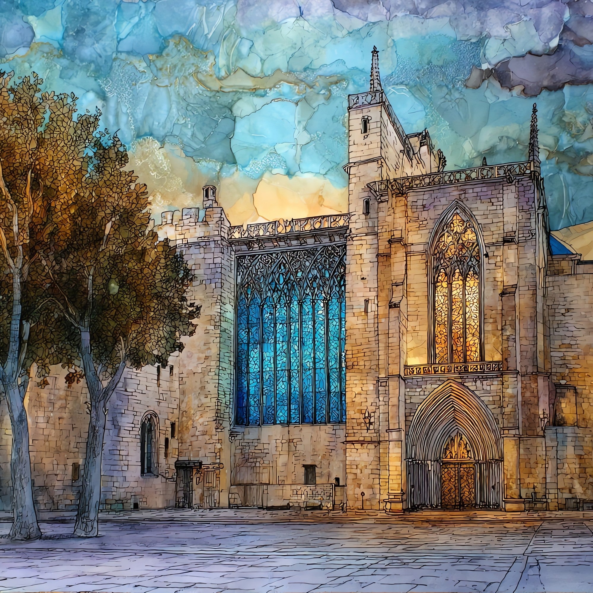 Palais des Papes — ceramic art tile