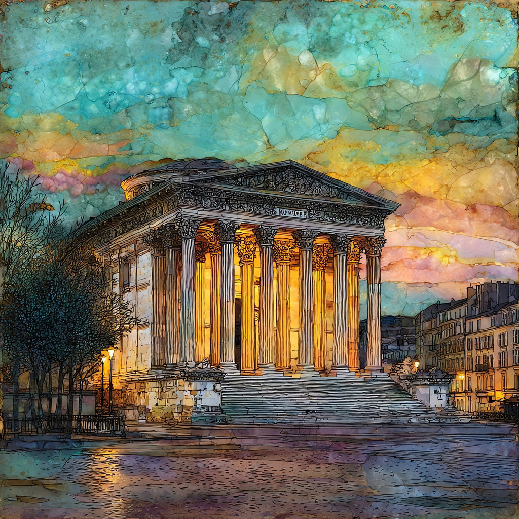 Maison Carree — ceramic art tile