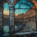 Roman Arena of Nimes — ceramic art tile