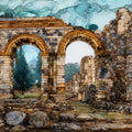 Glanum Roman Ruins — ceramic art tile