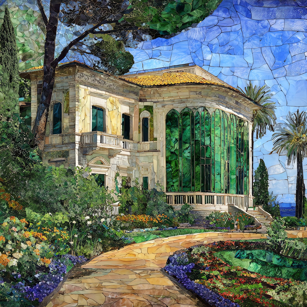 Villa Ephrussi Gardens — ceramic art tile