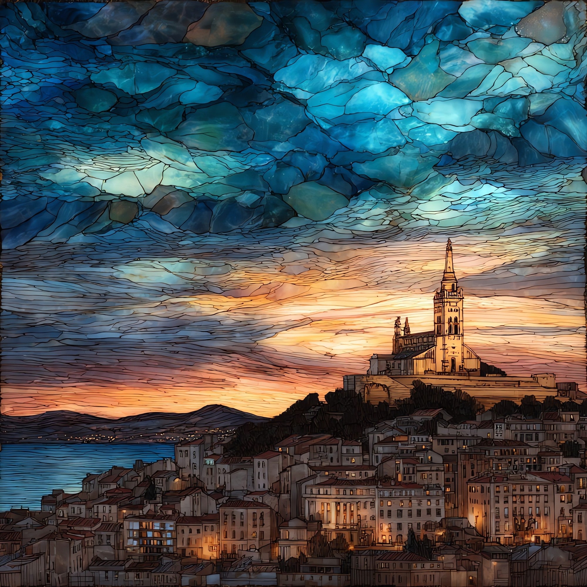 Notre-Dame de la Garde — ceramic art tile