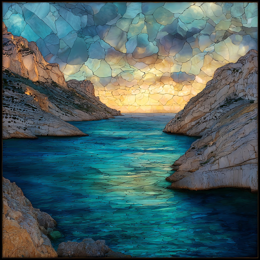 Calanque de Sormiou — ceramic art tile
