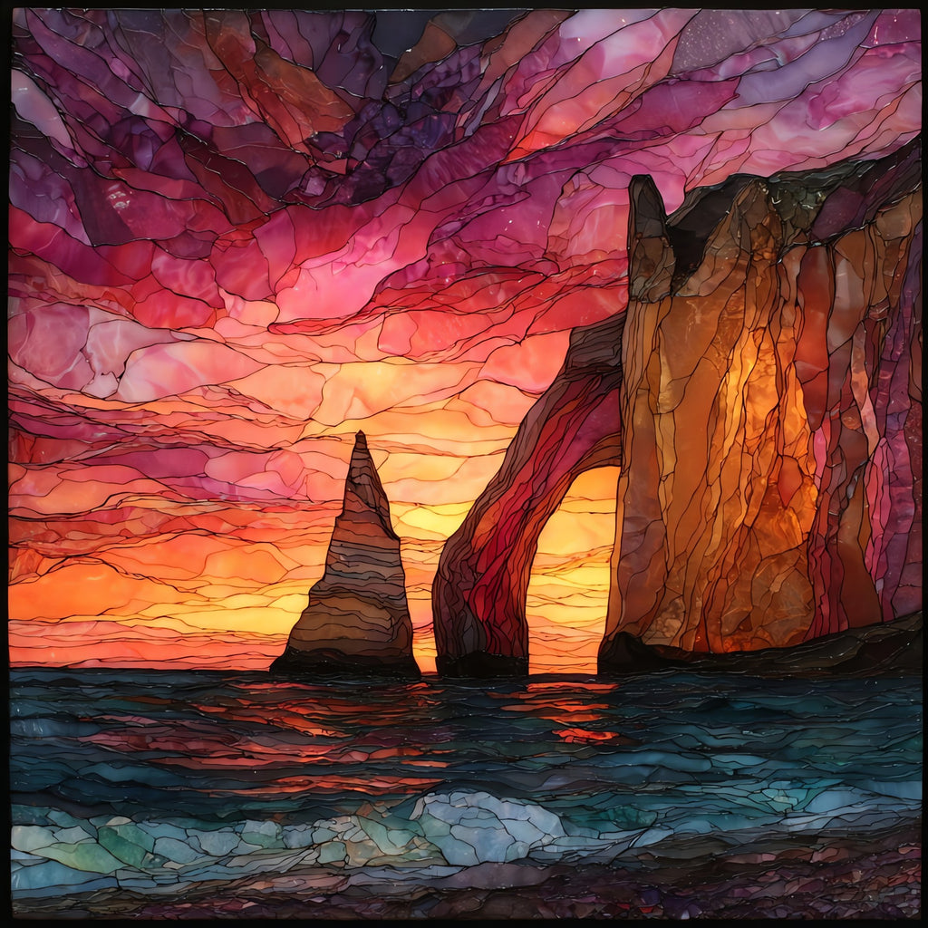 Aiguille d'Etretat — ceramic art tile