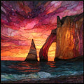 Aiguille d'Etretat — ceramic art tile