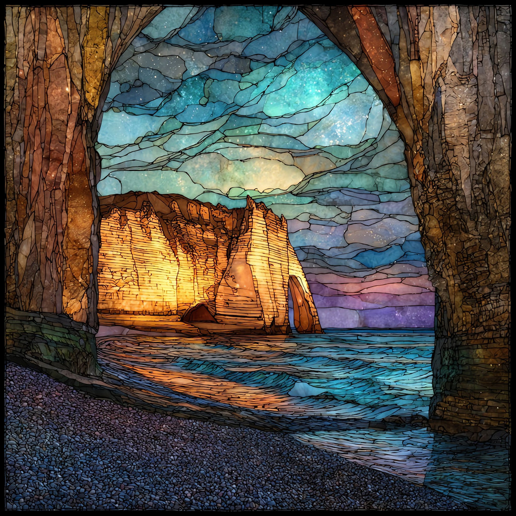 Etretat Porte d'Amont — ceramic art tile